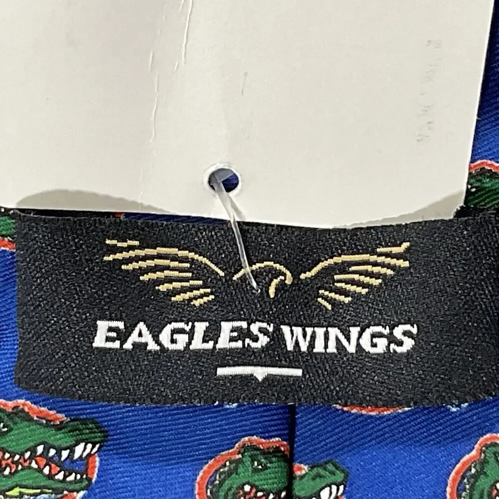 Florida Gators Eagles Wings Neck Tie Blue All Over Logo NCAA Licensed New W Tags
